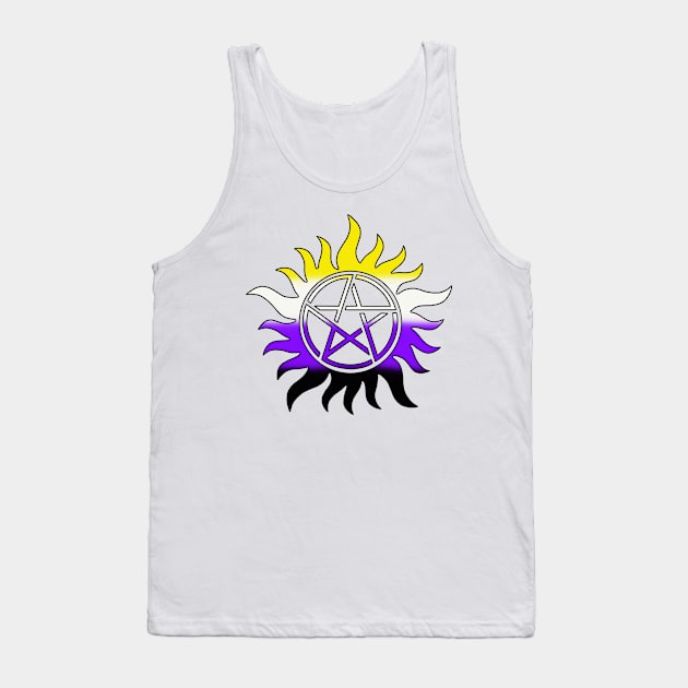 Non Binary Anti Possession Symbol Tank Top by KayWinchester92